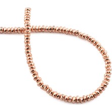 Uçar Doğal Taş Hematit Doğal Taş Parlak Roz 4x2mm Dizi