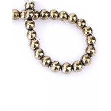 Uçar Doğal Taş Hematit Doğal Taş Parlak Antik Sarı 10mm Dizi