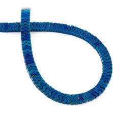 Uçar Doğal Taş Hematit Doğal Taş Parlak Mavi Yarasa Kesim 7X1MM Dizi