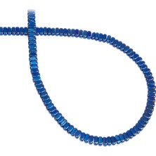 Uçar Doğal Taş Hematit Doğal Taş Parlak Mavi Rondela Kesim 2X4MM Dizi