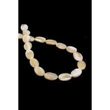 Uçar Doğal Taş Sedef Doğal Taş Parlak Kahverengi Elips Kesim 8mm Dizi [AB+]