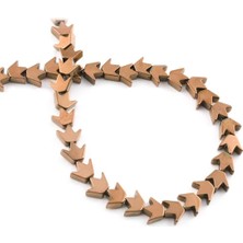 Uçar Doğal Taş Hematit Doğal Taş Parlak Kahverengi Taç Kesim 8mm Dizi [AA]