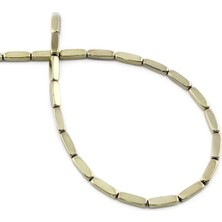 Uçar Doğal Taş Hematit Doğal Taş Parlak Antik Sarı Dikdörtgen Kesim 3x9mm Dizi