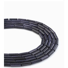 Uçar Doğal Taş Yıldız Taşı Doğal Taş Parlak Lacivert Silindir Kesim 4X13MM Dizi