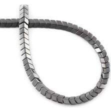 Uçar Doğal Taş Hematit Doğal Taş Parlak Füme Çavuş Kesim 6X3MM Dizi