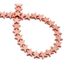 Uçar Doğal Taş Hematit Doğal Taş Parlak Roz Yıldız Kesim 8mm Dizi