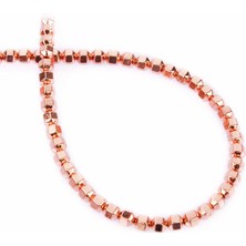 Uçar Doğal Taş Hematit Doğal Taş Parlak Antik Roz Özel Kesim 4mm Dizi