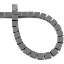 Uçar Doğal Taş Hematit Doğal Taş Parlak Füme Yassı Kare Kesim 6x6mm Dizi [AA]