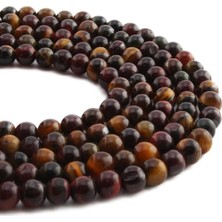 Uçar Doğal Taş Kaplangözü Doğal Taş Parlak Karışık Renk Küre Kesim 6mm Dizi