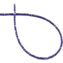 Uçar Doğal Taş Hematit Doğal Taş Mat Benekli Mor Küre Kesim 2mm Dizi [AA]