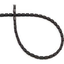 Uçar Doğal Taş Hematit Doğal Taş Mat Siyah Dikdörtgen Kesim 2x4mm Dizi [AA]