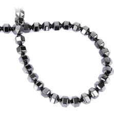 Uçar Doğal Taş Hematit Doğal Taş Füme Özel Kesim 8x8mm Dizi