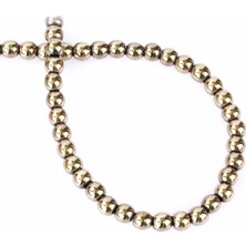 Uçar Doğal Taş Hematit Doğal Taş Mat Antik Sarı Küre Kesim 6mm Dizi [AA]