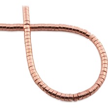 Uçar Doğal Taş Hematit Doğal Taş Parlak Roz Rondela Kesim 4x2mm Dizi [AA]