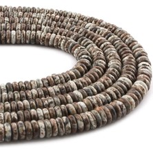 Uçar Doğal Taş Jasper Doğal Taş Parlak Rondela Kesim 6x2mm Dizi [AA]