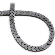 Uçar Doğal Taş Hematit Doğal Taş Parlak Füme Çavuş Kesim 6x3mm Dizi [AA]