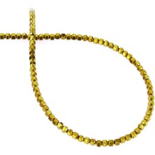 Uçar Doğal Taş Hematit Doğal Taş Parlak Gold Özel Kesim 3X3MM Dizi