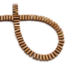 Uçar Doğal Taş Hematit Doğal Taş Parlak Kahverengi Rondela Kesim 3x5mm Dizi [AA]