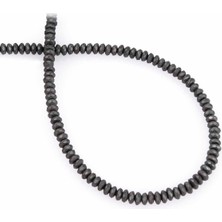 Uçar Doğal Taş Hematit Doğal Taş Mat Gri Rondela Kesim 4x2mm Dizi