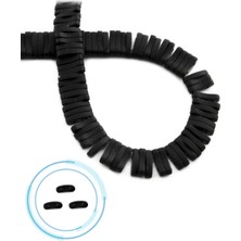 Uçar Doğal Taş Hematit Doğal Taş Mat Siyah Çift Delik 10x2mm Dizi [AA]