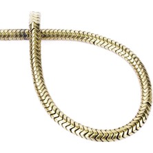 Uçar Doğal Taş Hematit Doğal Taş Parlak Antik Sarı Yarasa Kesim 6x2mm Dizi [AA]