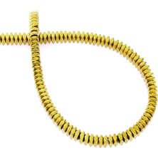 Uçar Doğal Taş Hematit Doğal Taş Parlak Gold Özel Kesim 4X2MM Dizi