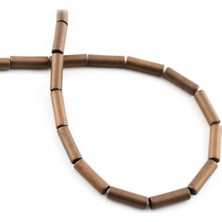 Uçar Doğal Taş Hematit Doğal Taş Mat Kahverengi Silindir Kesim 4x13mm Dizi [AA]