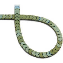 Uçar Doğal Taş Hematit Doğal Taş Mat Yeşil Çavuş Kesim 6x3mm Dizi [AA]