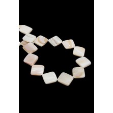 Uçar Doğal Taş Sedef Doğal Taş Parlak Kırık Beyaz Kare Kesim 12mm Dizi [AB+]