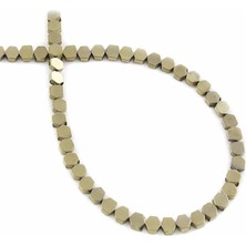 Uçar Doğal Taş Hematit Doğal Taş Parlak Antik Sarı Altıgen Kesim 3X3MM Dizi