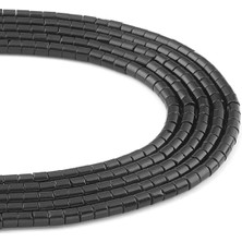 Uçar Doğal Taş Oniks Doğal Taş Parlak Silindir Kesim 4x4mm Dizi [AA]