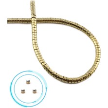 Uçar Doğal Taş Hematit Doğal Taş Parlak Antik Sarı Rondela Kesim 4x2mm Dizi [AA]