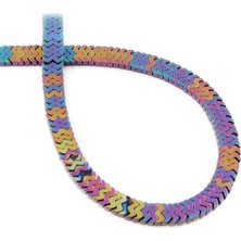 Uçar Doğal Taş Hematit Doğal Taş Parlak Gökkuşağı Yarasa Kesim 7X1MM Dizi