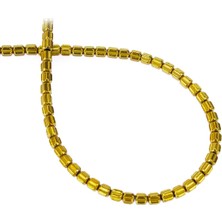 Uçar Doğal Taş Hematit Doğal Taş Parlak Gold Silindir Kesim 4X4MM Dizi