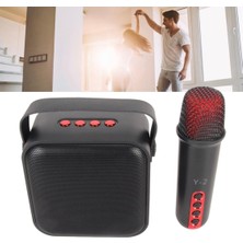 UltraTekno Y2-Pro Ses Değiştirme Özelliğine Sahip Kablosuz Mikrofonlu Mini Karaoke Seti Bluetooth Hoparlör Party Box