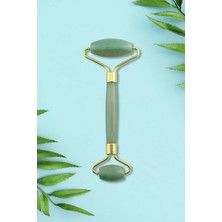 Aventurin Doğal Taş Altın Face Roller Çift Taraflı Orijinal Masaj Aleti