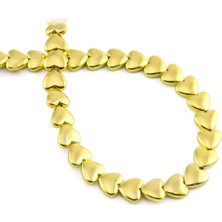 Uçar Doğal Taş Hematit Doğal Taş Parlak Altın Sarı 8mm Dizi