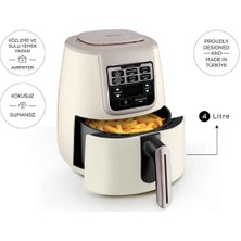 Karaca Air Pro Cook 3 In 1 Xl Ev Yemeği, Közleme, Sulu Yemek Tencereli Airfryer Iconic Beige