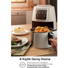 Karaca Air Pro Cook 3 In 1 Xl Ev Yemeği, Közleme, Sulu Yemek Tencereli Airfryer Iconic Beige