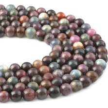 Uçar Doğal Taş Yakut Doğal Taş Parlak Küre Kesim 8mm Dizi [AA]