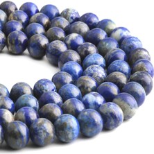 Uçar Doğal Taş Lapis Lazuli Doğal Taş Parlak Küre Kesim 10mm Dizi [AB+]