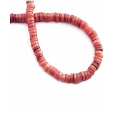 Uçar Doğal Taş Sedef Doğal Taş Açık Parlak Pembe Dore Kesim 6x2mm Dizi [AB+]