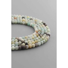 Uçar Doğal Taş Amazonit Doğal Taş Mat Küre Kesim 4mm Dizi [AA]