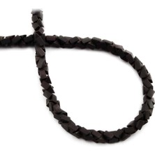 Uçar Doğal Taş Hematit Doğal Taş Mat Siyah Fiyonk Kesim 7X7MM Dizi