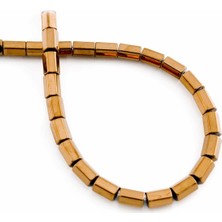 Uçar Doğal Taş Hematit Doğal Taş Parlak Kahverengi Altıgen Kesim 4x6mm Dizi [AA]