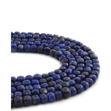 Uçar Doğal Taş Lapis Lazuli Doğal Taş Parlak Küp Kristal Kesim 4x4mm Dizi