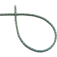 Uçar Doğal Taş Hematit Doğal Taş Mat Yeşil Dikdörtgen Kesim 2x4mm Dizi