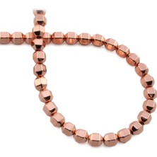 Uçar Doğal Taş Hematit Doğal Taş Parlak Roz Özel Kesim 6mm Dizi