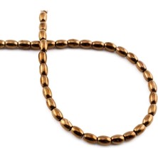 Uçar Doğal Taş Hematit Doğal Taş Parlak Kahverengi Arpa Kesim 4x6mm Dizi [AA]