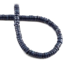 Uçar Doğal Taş Sedef Doğal Taş Parlak Gri Daire Kesim 6mm Dizi [AA]